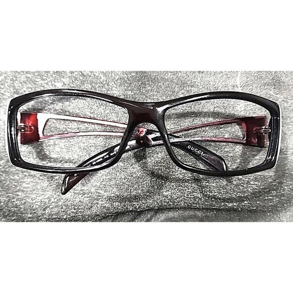 Gucci GG1486/S Burgundy Rectangle Sunglasses Frame 59-15 120 Italy READ - Picture 4 of 10